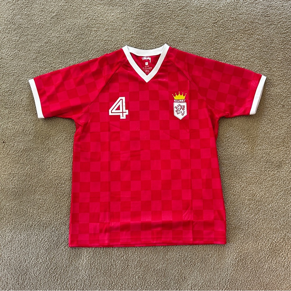 Red jersey, Medium, Red, True to Size, Barley worn, authentic